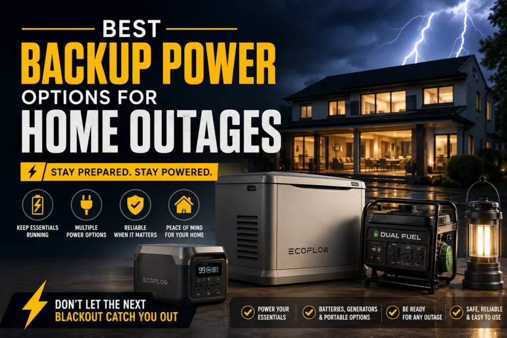 Best Backup Power Options for Home Power Outages